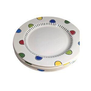 M. Bagwell "Happy Together" Ceramic Salad/Lunch/Dessert Plates Set of 4